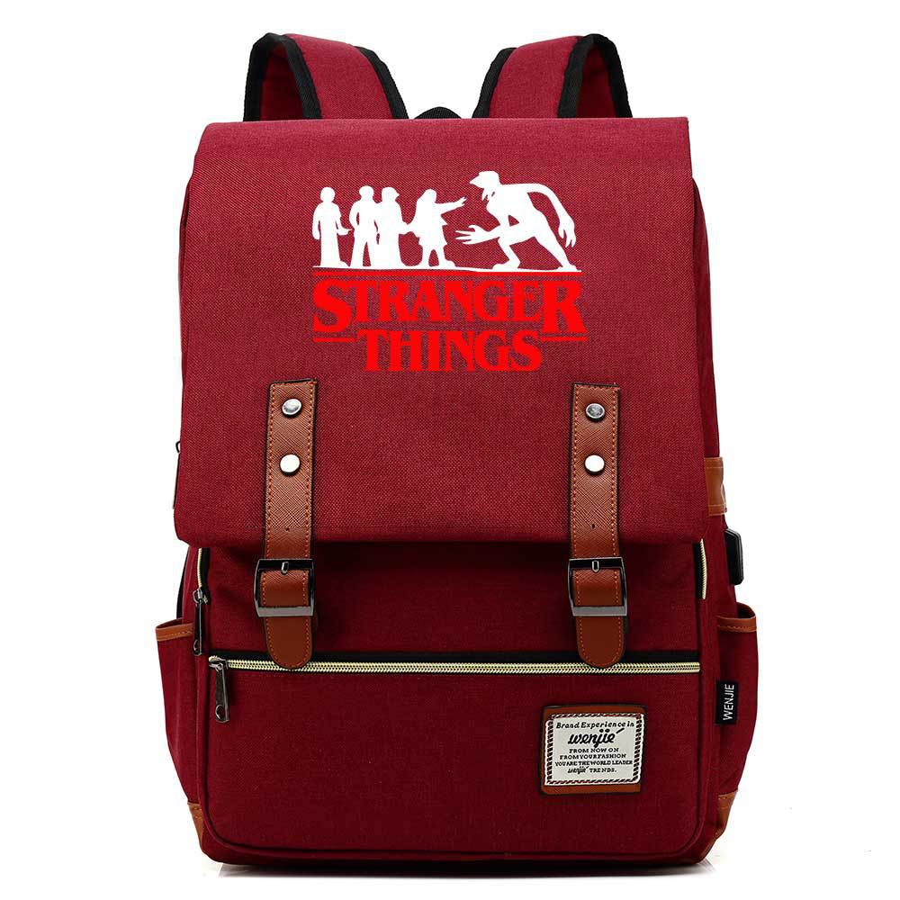Stranger Things Studenten-USB-Rucksack