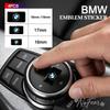 16/17/18/19mm For BMW M M3 G20 E36 E34 X6 G20 G30 X3 M5 M6 Glue Emblem Car Fender Badge Trunk Steering Wheel Sticker Accessories BN7