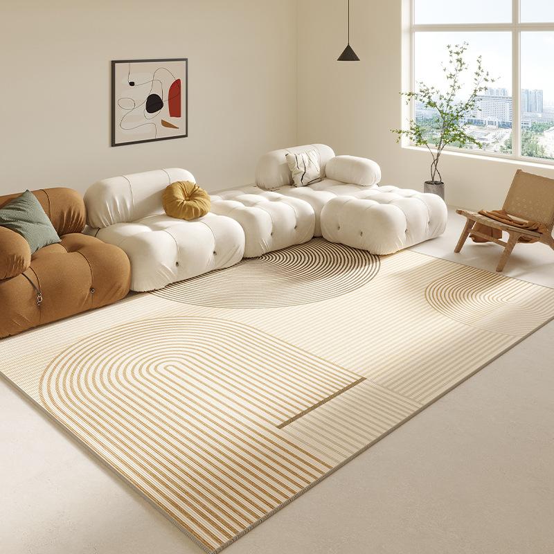 Simple Geometric Ins Line Wind Carpet Living Room Bed In Front of the Large Carpet Easy To Take Care of Non-slip Soft Rug
