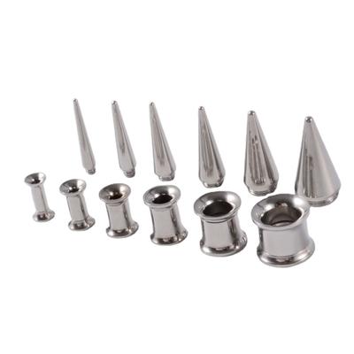 6 Stück Edelstahl Ohrdehnungs-Set Plug Taper Einführstift für Ohr Zunge Dehner Piercing Dehnungswerkzeug