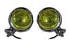 Set Of 2 Universal Lambretta/Vespa 12V 4" Yellow Headlights With Brackets-