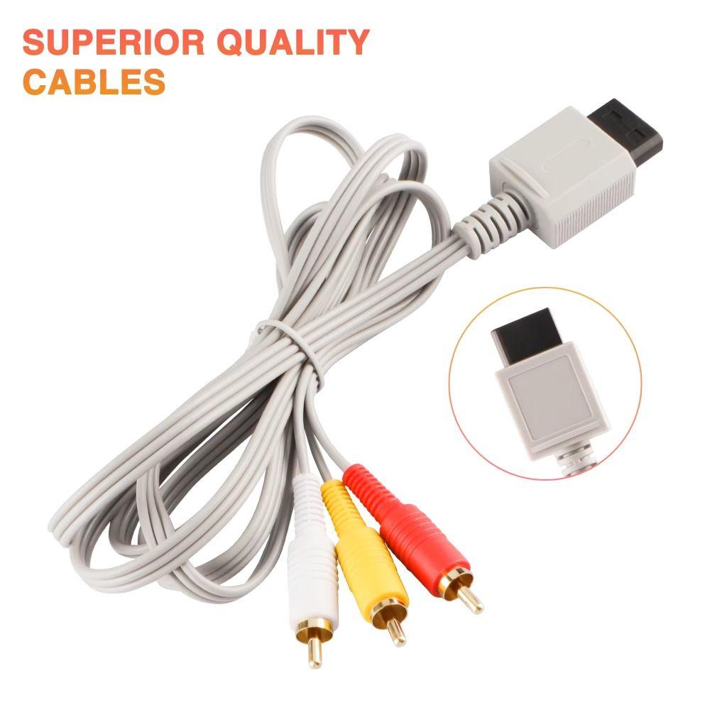 Universal AV Cable for Wii Wii U 3 in 1 Audio Video TV Connector Cable for Wii U/Wii Controller