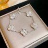 Women's Four-leaf Clover Bracelet Zircon Flower Bracelet Fashionable Exquisite Bracelet Temperament High-end Hand Jewelry