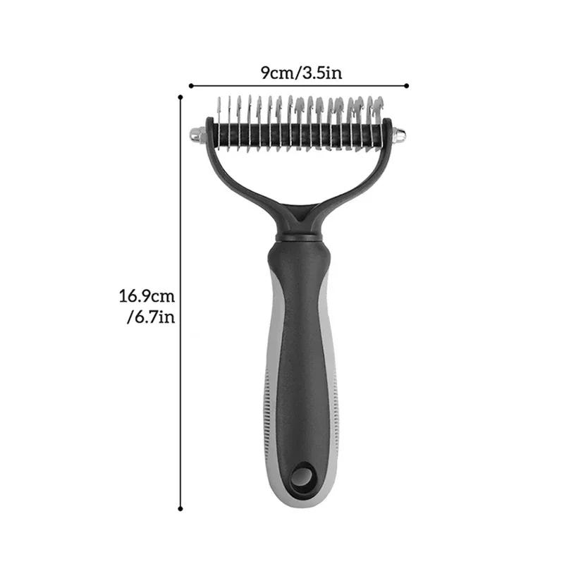 Professional Pet Deshedding Brush Dog Hair Remover Pet Fur Knot Cutter Puppy Cat Comb Brushes Dogs Grooming Shedding Supplies