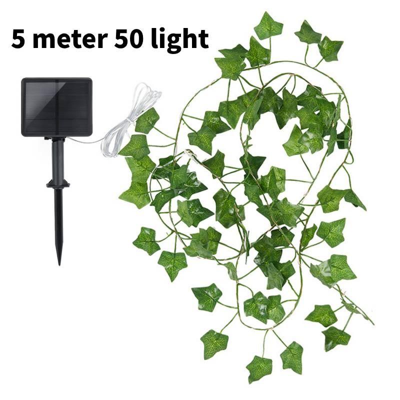 Wasserdichte Solar Efeu Blatt LED Lichterkette für Terrassen- und Gartenbeleuchtung