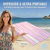 Pink Brush Stripe Beach Towel Sand Free Quick Dry Absorbent Thin Compact Towels for Swimming Pool Camping Beach Accessories
