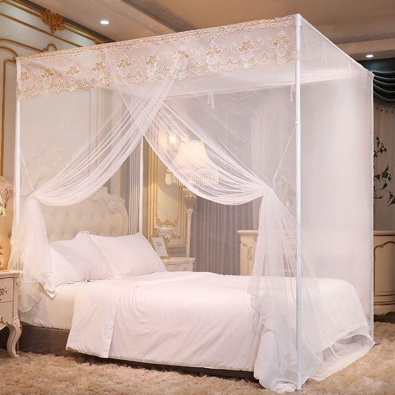 Thickened Floor-Standing Mosquito Net for Beds - Available in 1.0m, 1.2m, 1.5m, and 1.8m Sizes for Dorms and Homes