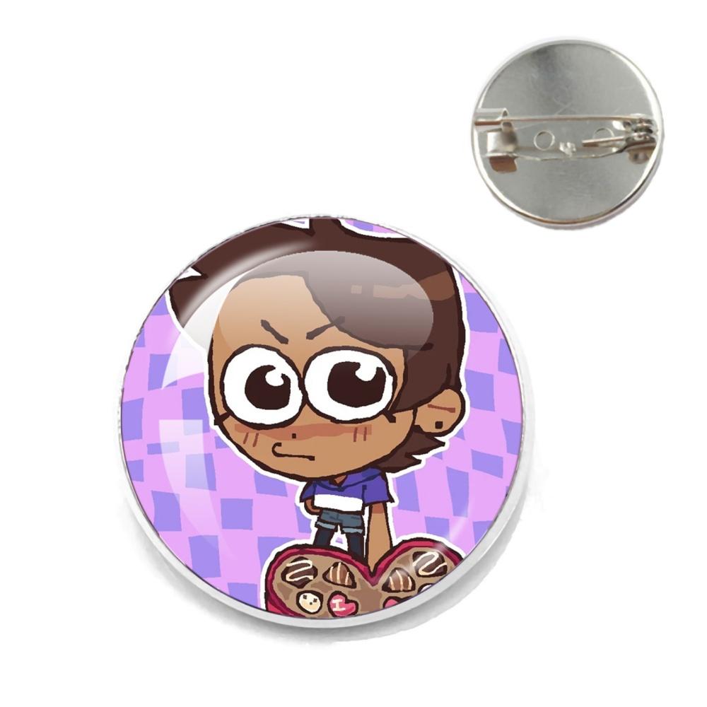 Anime The Owl House Brooches Luzura Amity Blight Lapel Pins Round Creative Cartoon Badge for Backpack Jewelry Accessories Gifts