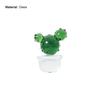 Cactus Ornaments Good Craftsmanship Decorative Glass Miniature Cactus Bonsai Figurine