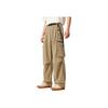 Li-Ning Simple Solid Color Straight Leg Comfortable Versatile Casual Pants Men Bottoms Brown Khaki AKXV151-5