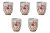 Set de 5 cești mici de ceai cu flori și păsări x cm Cești de ceai Setomonohonpo [6.5 8.3 (170 cc)]
