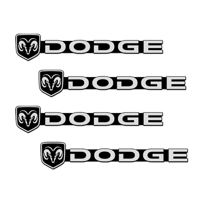 2/4 Stück 3D Aluminium Auto Audio Lautsprecher Dekorieren Badge Aufkleber für Dodge Caliber Ram 1500 Stratus Dart Caravan Charger Grand Caravan Journey