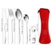 5pcs Bone Pack Outdoor Travel Portable Tableware Knife, Fork, Spoon Set, Stainless Steel Knife, Fork Set Hot Selling