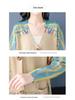 2024 Autumn/Winter V-Neck Mink Velvet Printed Loose Casual Single-breasted Coat