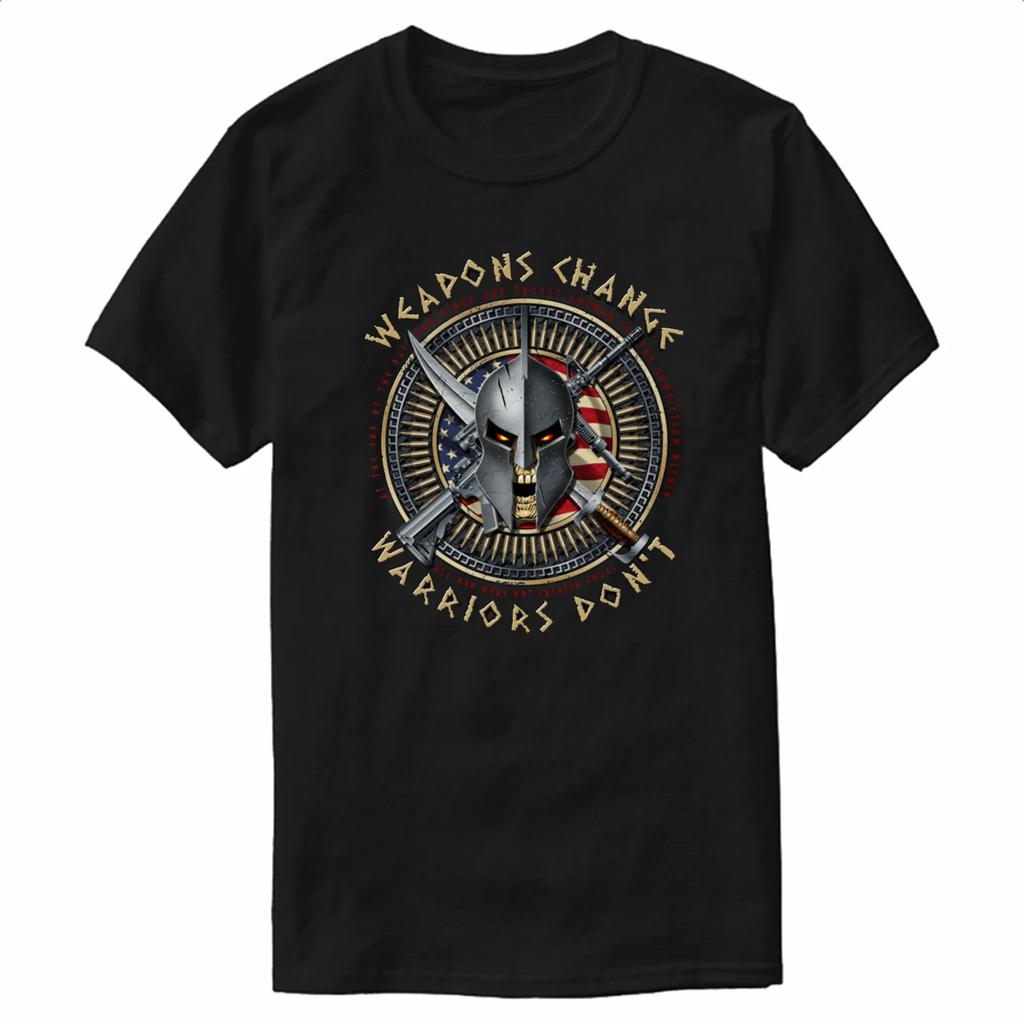 Weapons Change Warriors Dont US Marine Corps Spartan TShirt 100 Cotton ONeck Summer Short Sleeve Casual Mens Tshirt