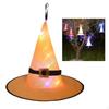Halloween Decorations LED Lighted Witch Hats, Hanging Glowing Hats Battery Powered