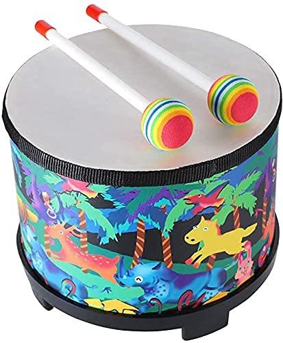Floor drum, bongo tom drum, drum that can be used without drumsticks, comes with two 8-inch mallets.