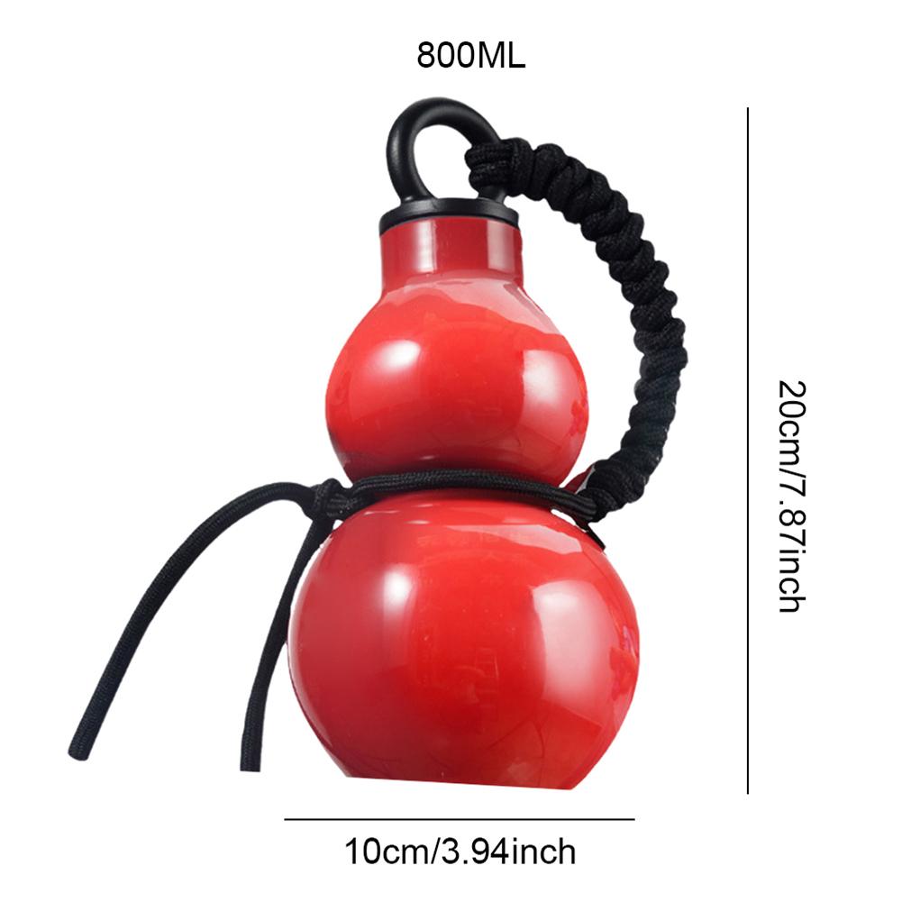 800ml Gourd Water Bottle Chinese Retro-Inspired Wu Kong Water Kettle Large Capacity Drinking Gourd Bottle for Outdoor Sports