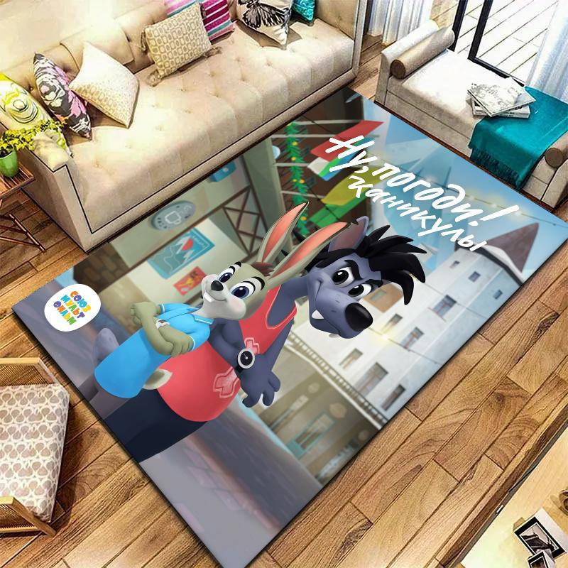 Nu Pogodi Carpet Rug for Living Room Bedroom Home Sofa Decoration,Kids play Nonslip Floor Mat