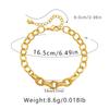 Gold Plated Thick Oval Chain Twisted Design Women Fashion Bracelet