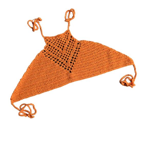 Swimming Top Crochet Knit Boho Backless Bikini Cami Swimming