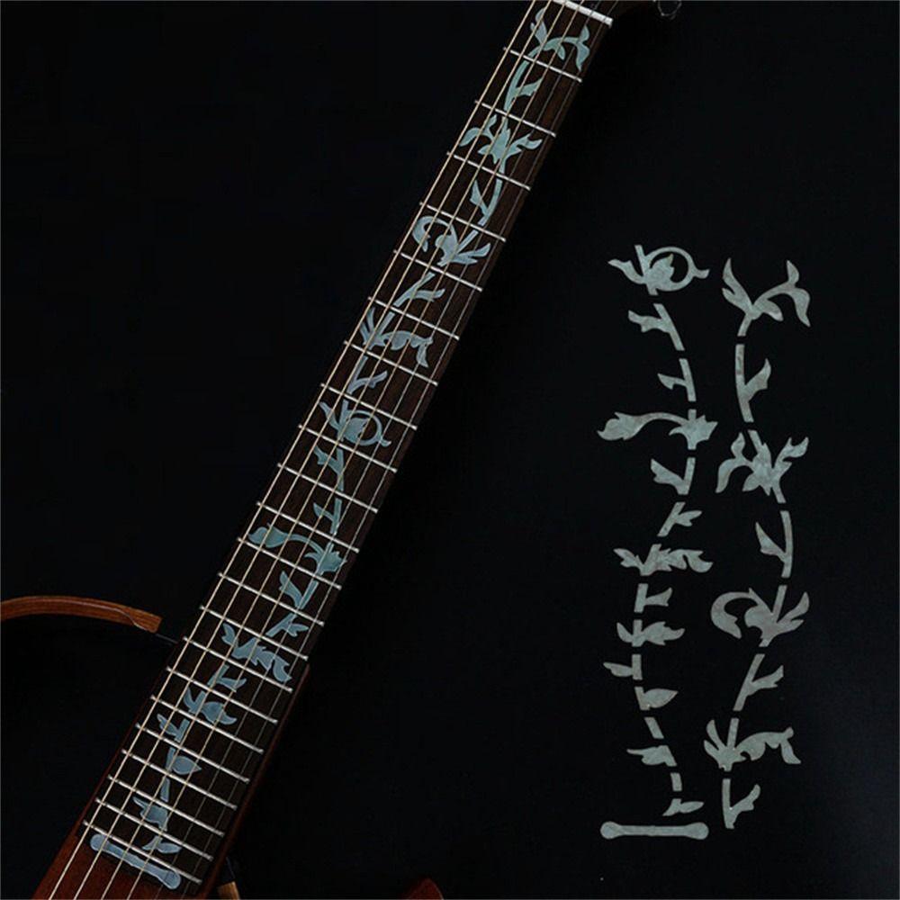PET Gitarren Einlegeaufkleber Bassgitarrenaufkleber Gitarrenaufkleber Griffbrettaufkleber Kreuz Einlegeaufkleber