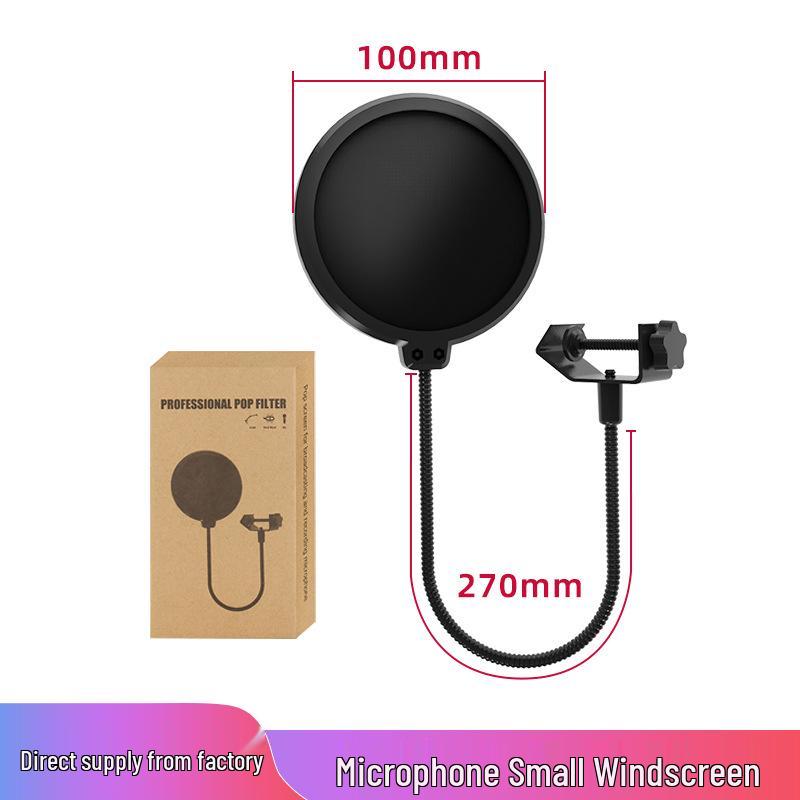 Double Layer Soundproof Anti-Pop Filter for Recording and Live Broadcast Microphones