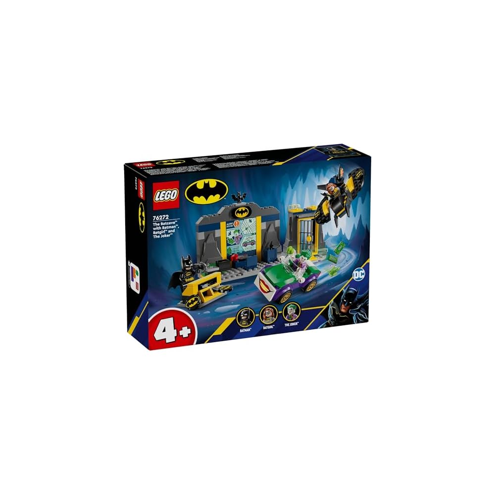 LEGO Super Heroes Batcave with Batman, Batgirl & Joker Toy Building Set for Kids Ages 4-6