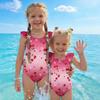 Bañador de una pieza para niña Verano Estampado de Frutas Sin Mangas Informal Moda Traje de baño para Niños Ligero Cómodo