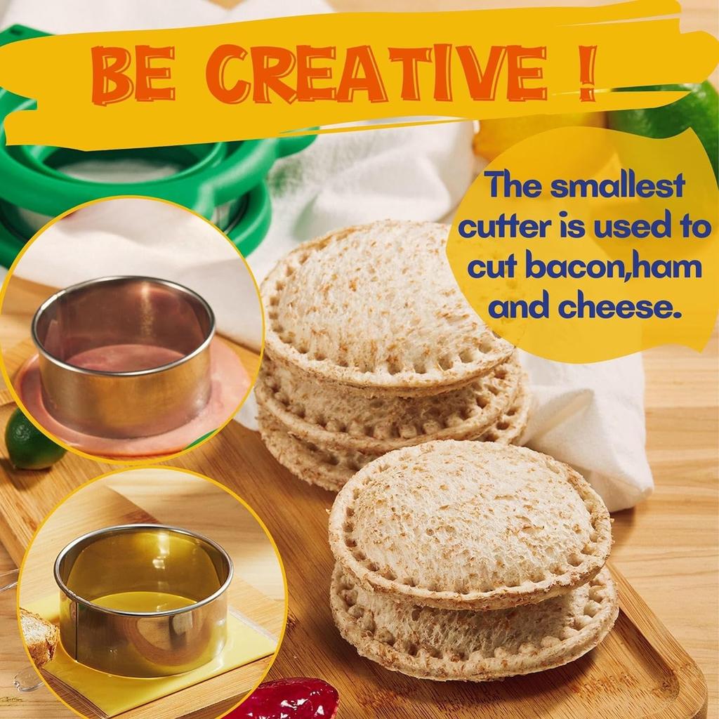 Sigillatore per sandwich, strumento fai da te per sandwich, ottimo per preparare panini per la colazione, strumento per la cottura di torte