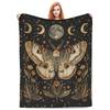 Retro Butterfly Sunflower digitalprinted polyester Bedroom velvet flannel soft sofa cover blanket Fleece blankets for beds