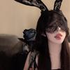 Sexy Lace Long Rabbit Ears Veil Headband Sexy Cute Hairpin Flirting Tease Cos Internet Celebrity Selfie Hair Accessories