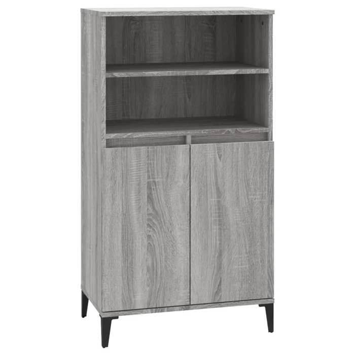 821234 vidaXL Highboard Sonoma Grey 60x36x110 Cm Engineered Wood