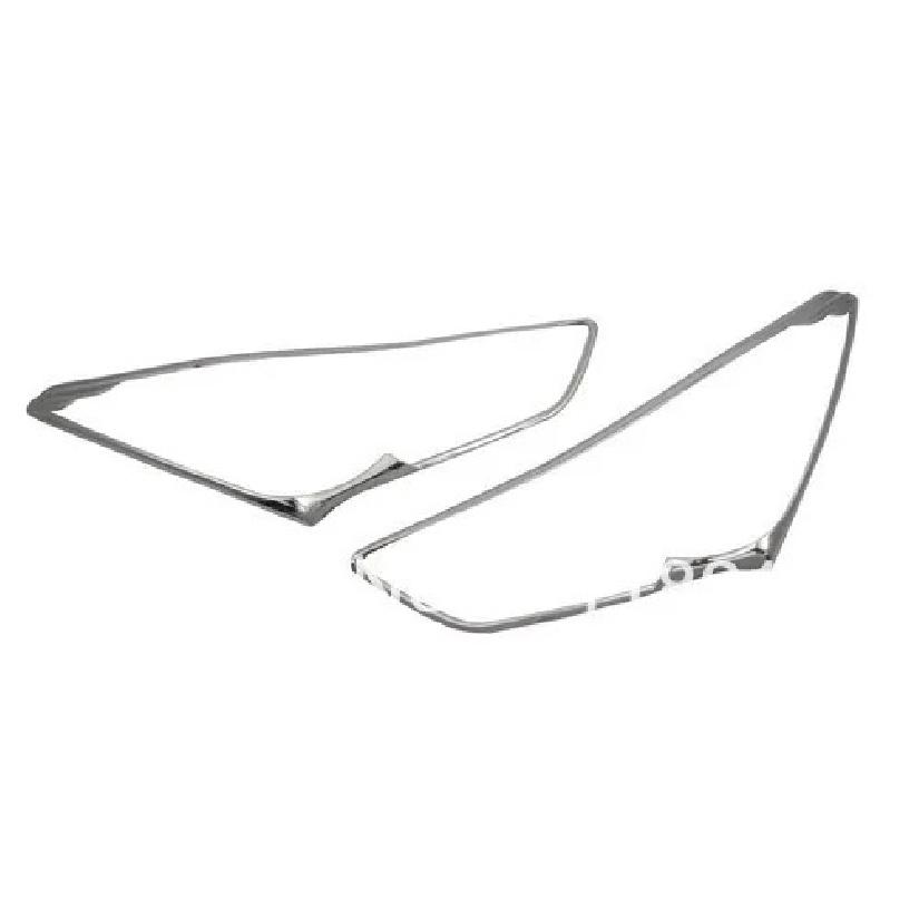 One Pair Car Styling Chrome Head Light Cover For Hyundai Santa Fe 2013 up