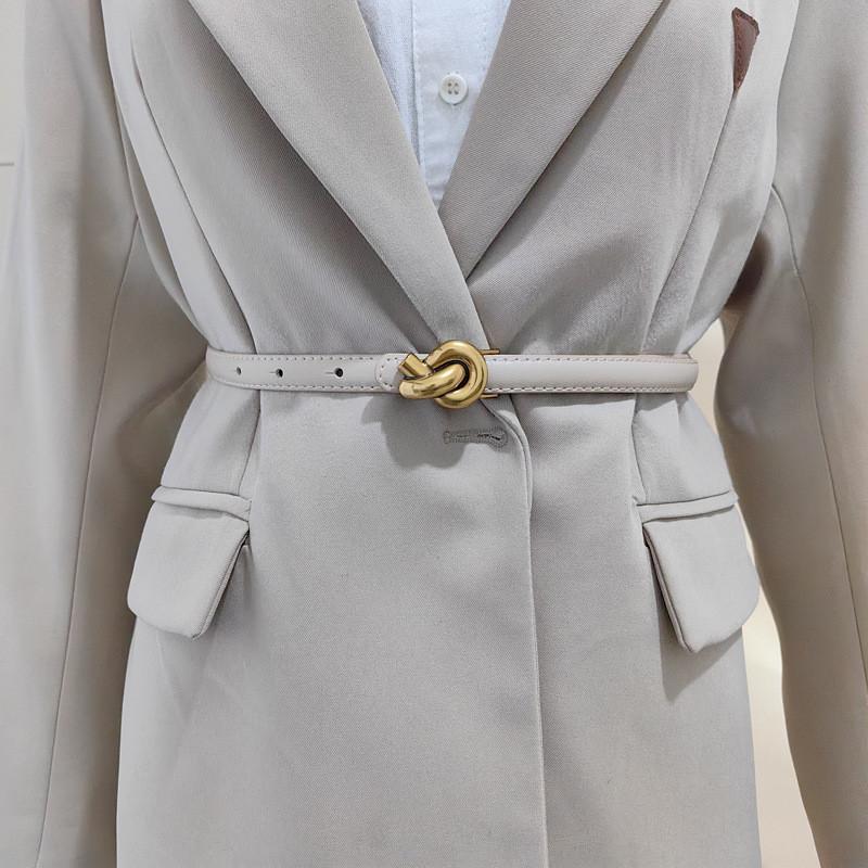 Waist Leather Handmade Belt For Women With Alloy Fastener For Trendy Wear Casual