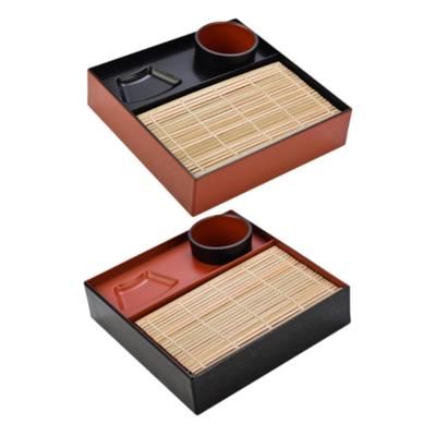Efficient Plastic Cold Noodles Plate Set Traditional Japanese Style Dishes For Asian Cuisines And Home Entertaining
