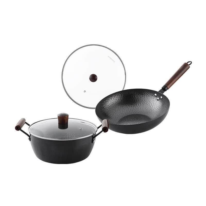 LOCK&LOCK Recall 304 Stainless Steel Non-stick Wok Set