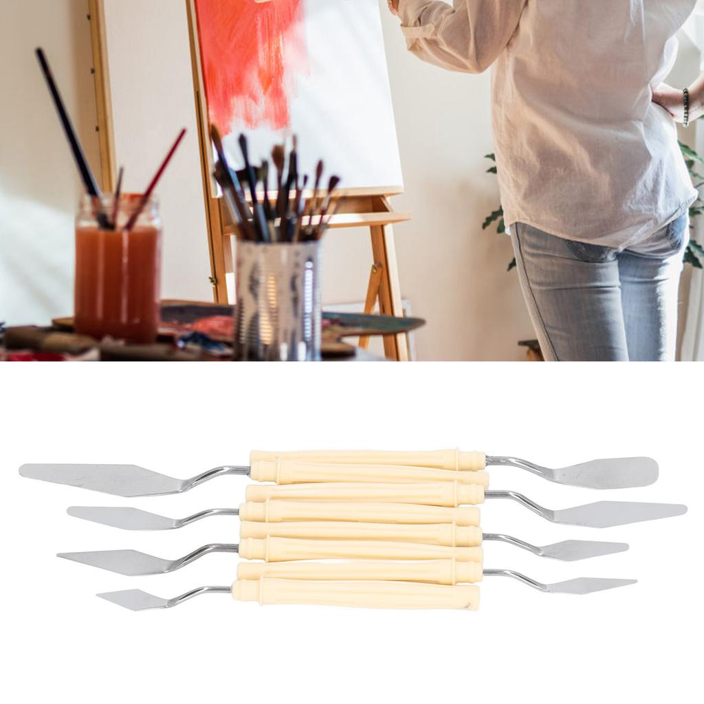 8Pcs Palette Knife Stainless Steel Ergonomic Handle Design Multifunction Painting Knife Set for Painting Mixing