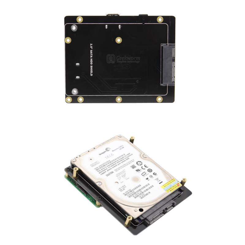 Raspberry Pi SATA HDD/SSD Expansion Board Kit with Type-C 5V/4A Power Adapter