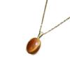 Titanium Steel Retro Oval Necklace for Women - Geometric Design Chain