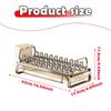 Dish Rack Drainer Multifunctional with Cutlery Holder for Kitchen Counter