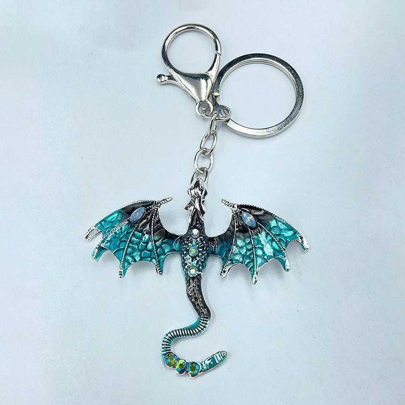 Kreativ Imitation Drake Färgstark Handmålad Metall Nyckelring Män Och Kvinnor Nyckelring Smyckesaccessoarer Gåva 1 Styck
