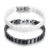 Black and White Patchwork Adjustable Ceramic Bracelet – Versatile 7MM Fashion Accessory for Women.