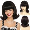 Womens Vintage Curly Cos Wig Medium Length Synthetic Hair Costume Parties
