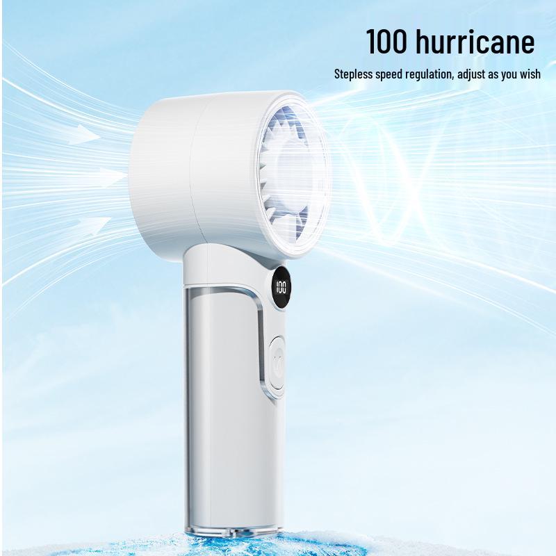 Portable USB Rechargeable Mini Handheld Turbo Fan with Digital Display