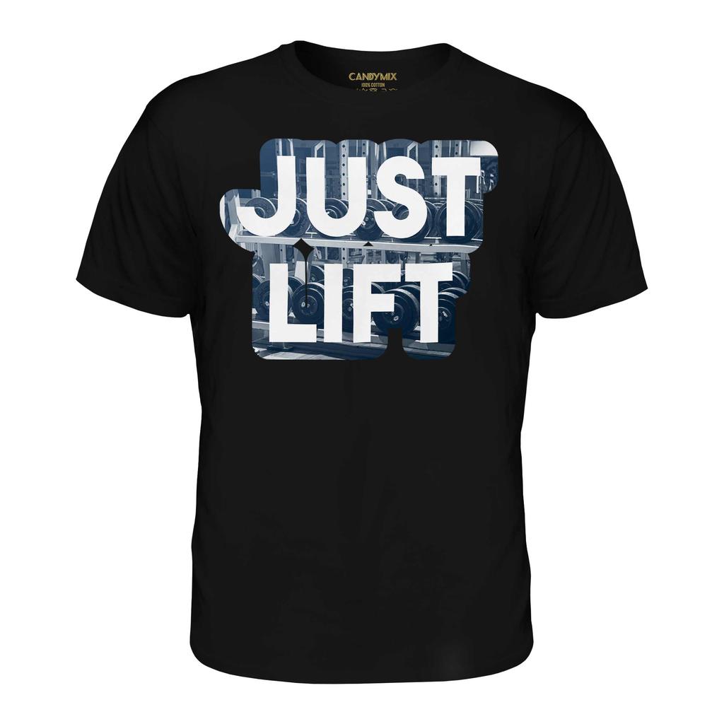 JUST LIFT DUMBELL UnisexS TSHIRT TEE TOP GIFT GYM MOTIVATION
