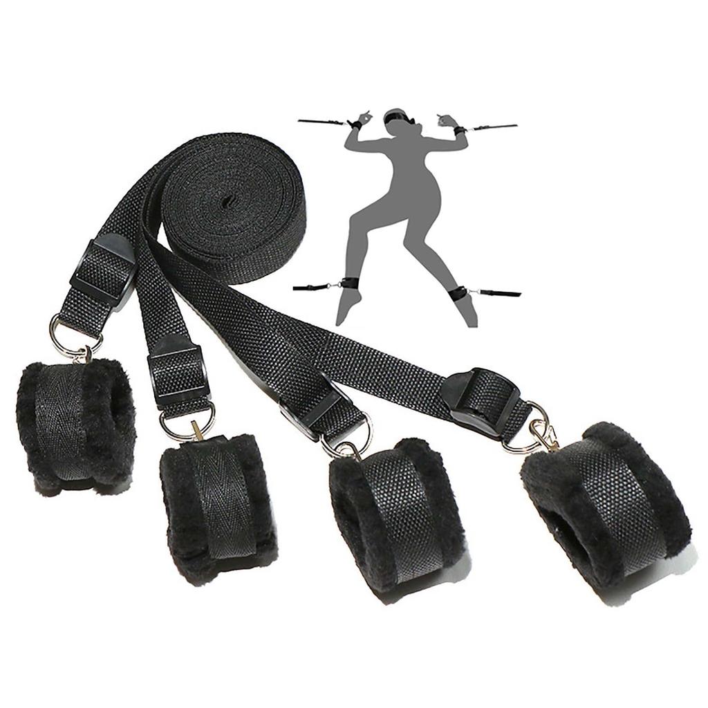 Orirya Handcuffs and Leg Cuffs Restraint Soft SM Adult Spread Bed Fixation Adult Adult SM SM Bed Black Set, Straps, Restraints, Goods, Legs, Women,