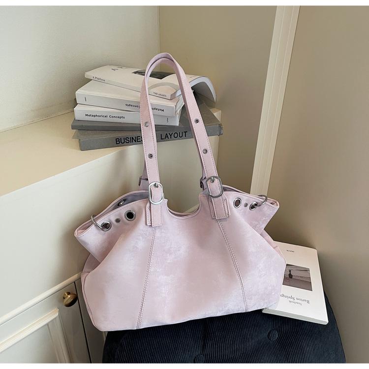 

2025 Women s Large-Capacity Cross-Border Niche Design Commuter Tote Bag рожевий
