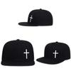 Hip Hop Cap With Cross Embroidery And Adjustable Fit For Street Style