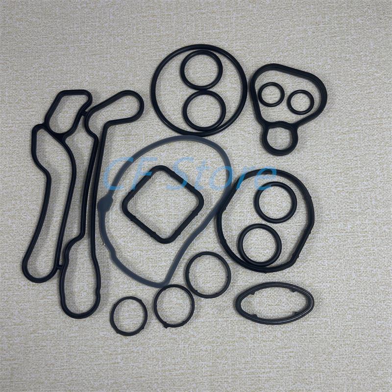 Schwarzes Kühlsystem Dichtung Ölkühler Dichtungssatz 24445723 55354072 55354071 Für Chevrolet Cruze 1.6L 1.8L Sonic Astra Zafi